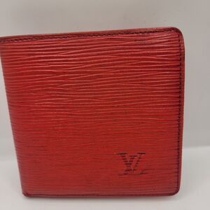 Louis Vuitton Red Textured Wallet